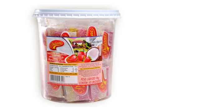 Geléia de Frutas Mista sabor Morango e Coco